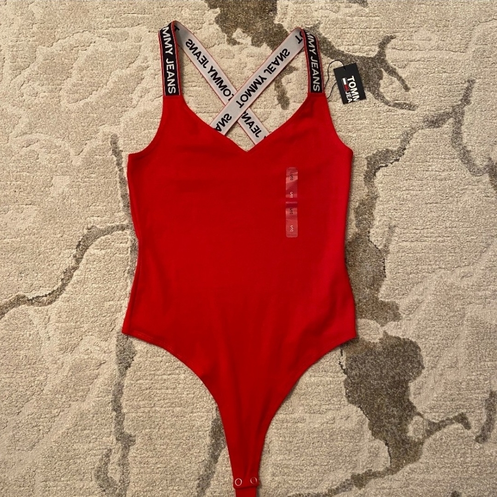 RARE NWT Tommy Jeans Red Bodysuit